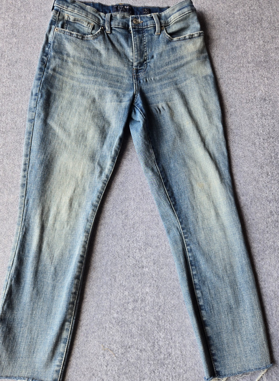 Lucky Brand Jeans Women's Ava Mid Rise Skinny Stretch Raw Hem Size 12 (28"x25")